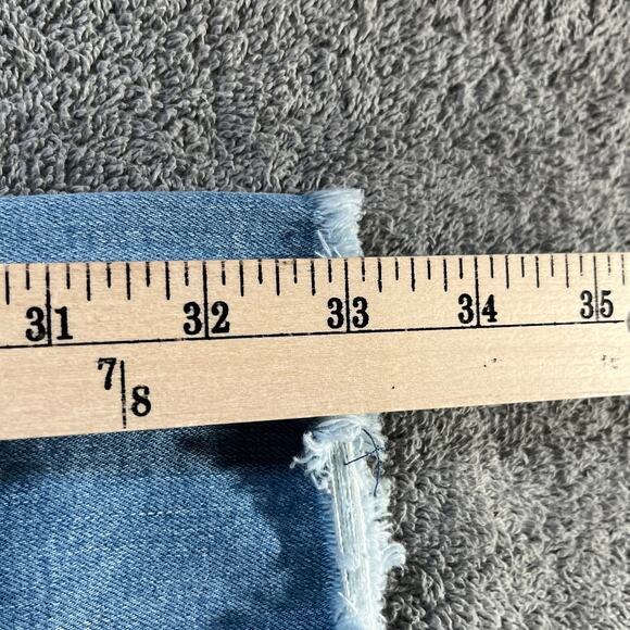 YMI Jeans Womens Size 11/30 Blue Denim High Rise Flare Side Destruction NEW - Picture 11 of 14